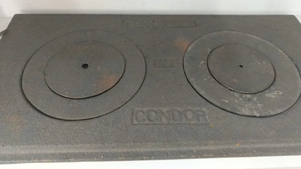Plancha Estufa De Leña 2 Puestos Condor 56 X 28 Cm  X 2 Unid 5