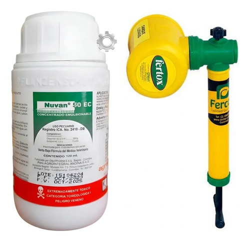 Combo Control de Plagas: Nuvan 50 EC (120ml) + Atomizador Fertox 500ml | Agrosamario 1