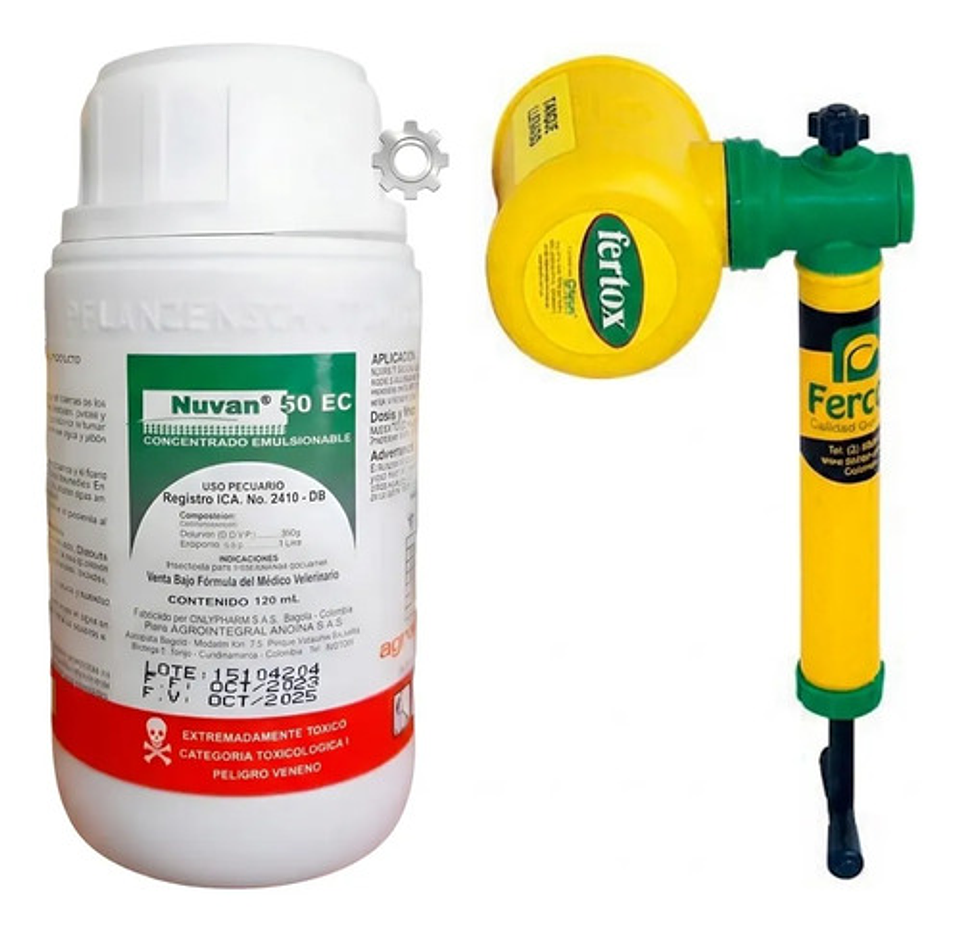 Atomizador Fertox Plástico 500 Ml + Nuvan  50  X 120 Ml 1