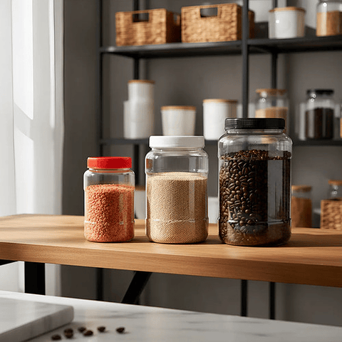 Frascos Plásticos Redondos De Boca Ancha 500ml X 10unidad