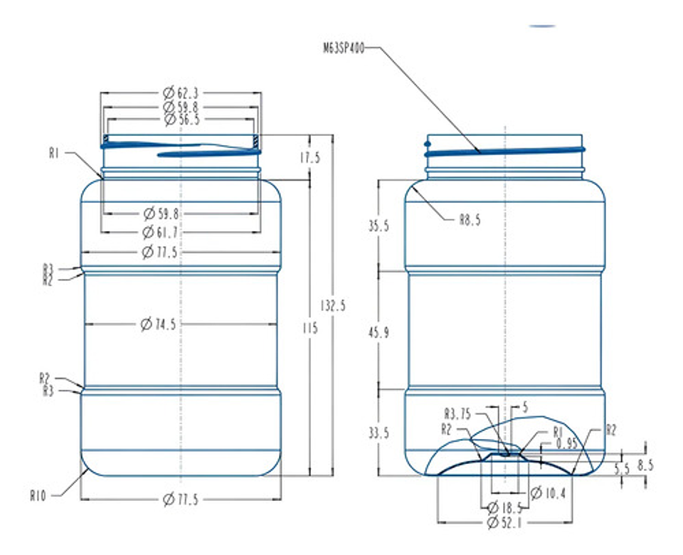 Frascos Plásticos Redondos De Boca Ancha 500ml X 50unidad 5