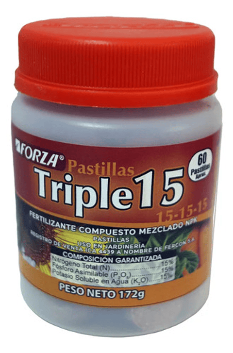 Fertilizante  Triple 15-15-15  X  60 Unidades Pastillas Forz