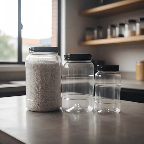 Frascos Plásticos Redondos De Boca Ancha 1500ml X 10 Unid