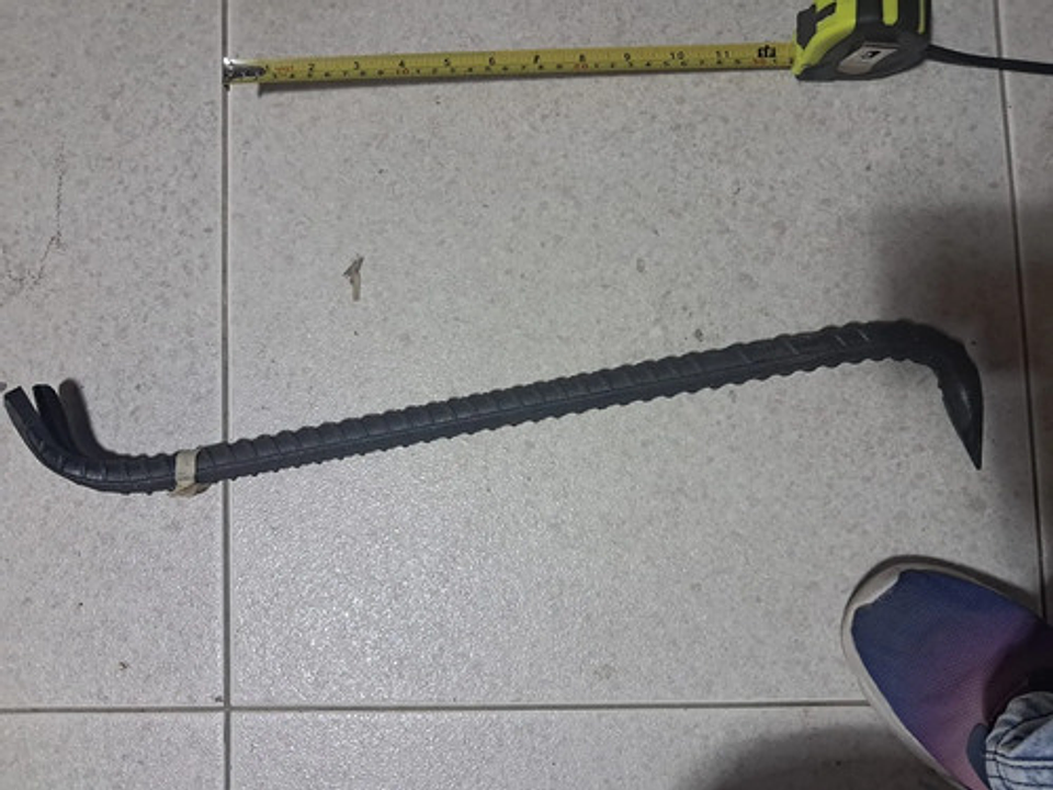 Barra Pata De Cabra De 5/8 X 48 Cm Hierro Templadora 4