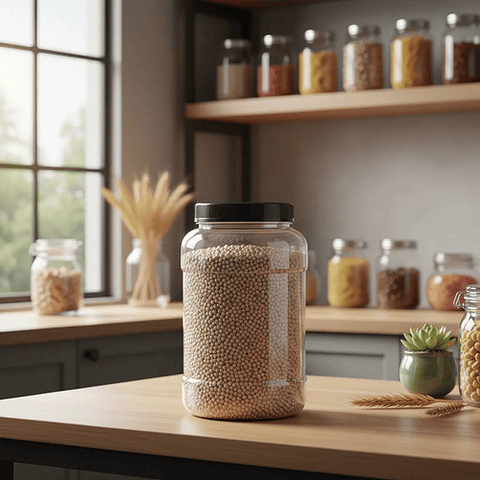 Frascos Plásticos Redondos De Boca Ancha 1500ml X 50 Unid