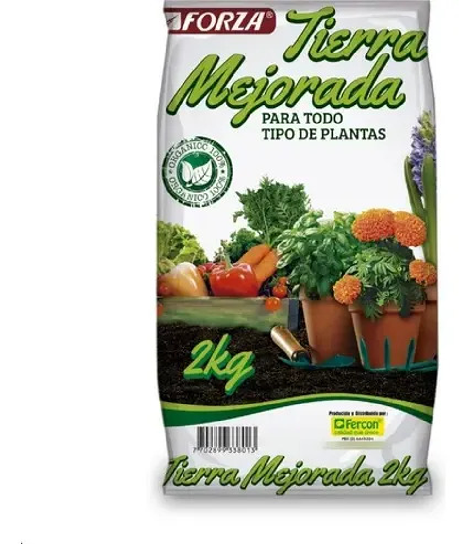 Abono Tierra Mejorada Para Plantas X 2kg Jardin 1