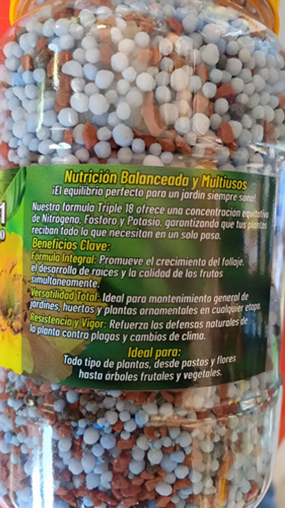 Fertilizante Desarrollo  Triple 18  (18-18-18) Jardin X Kilo 5