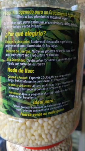 Fertilizante Urea de Alta Solubilidad x 1 kg - Especial para Follaje y Jardín / Agrosamario  4