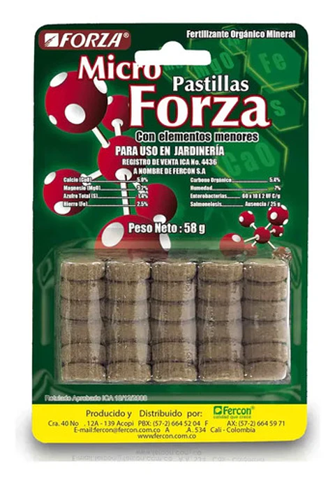 Microforza Fertilizante Menores X 30 Pastillas Jardín | Agrosamario