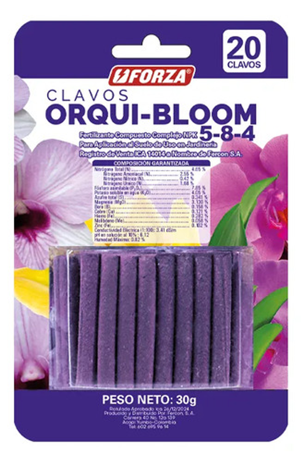 Fertilizante Clavos Magicos Orquideas Jardin X 20 Unidades 1