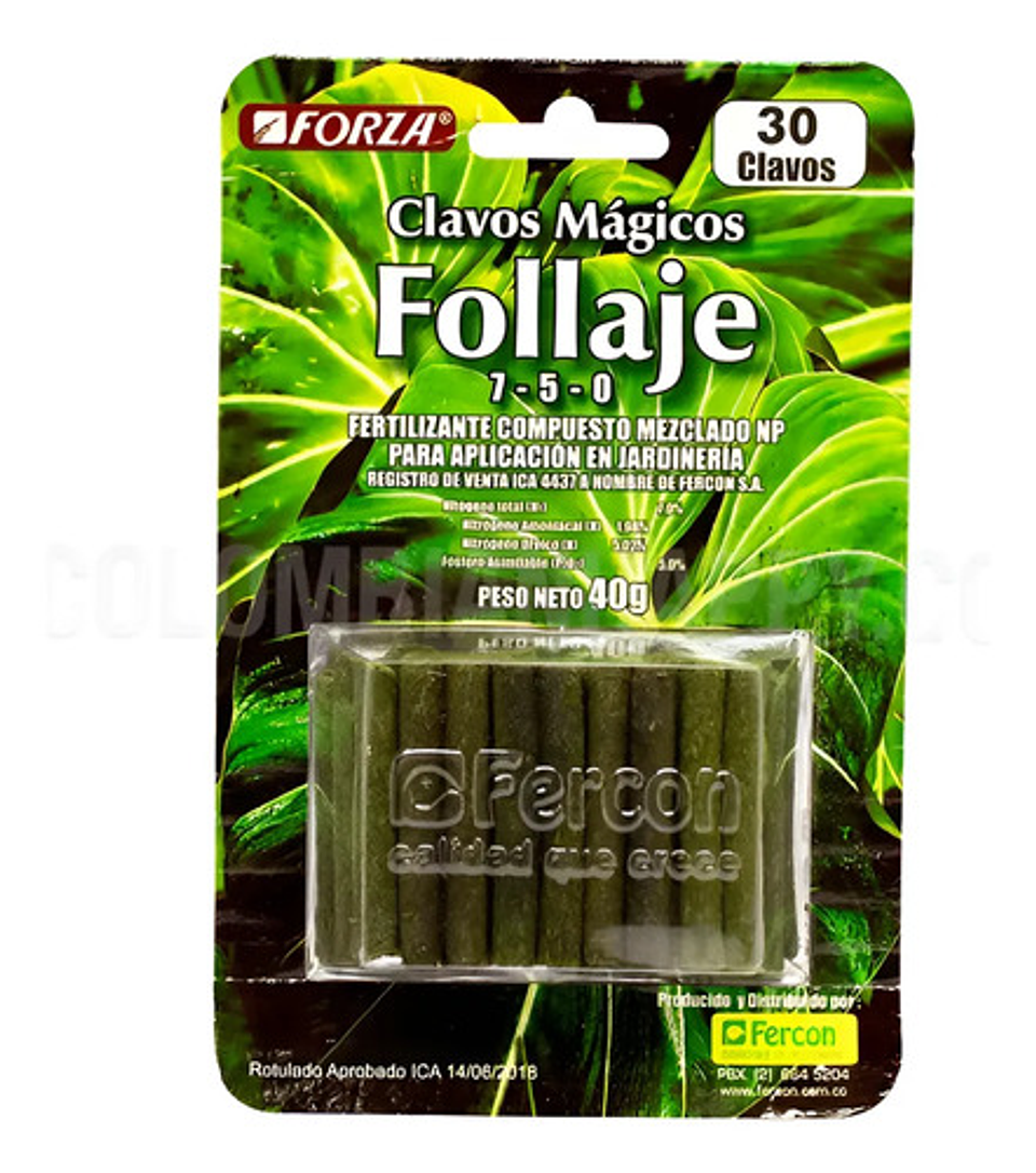 Fertilizante Clavos Magicos Follaje Jardin X 30 Unidades 1