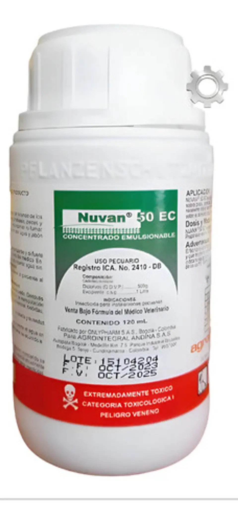 Nuvan 50 EC - Insecticida y Acaricida x 120 ML - 1 litro - Agrosamario 2