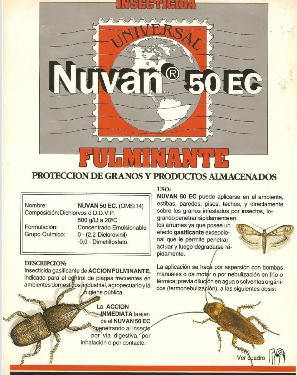 Nuvan 50 EC Insecticida Organofosforado ( 120 ML 1 Litro) | Agrosamario 7