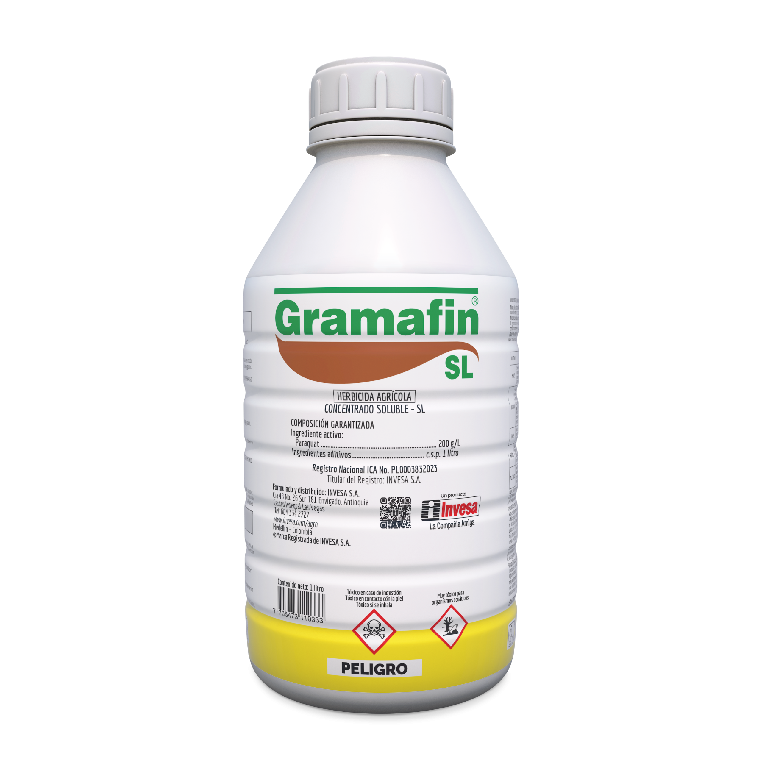 Gramafin Invesa - Herbicida de Contacto  Litro - 4 Litros (Paraquat) | Agrosamario 2