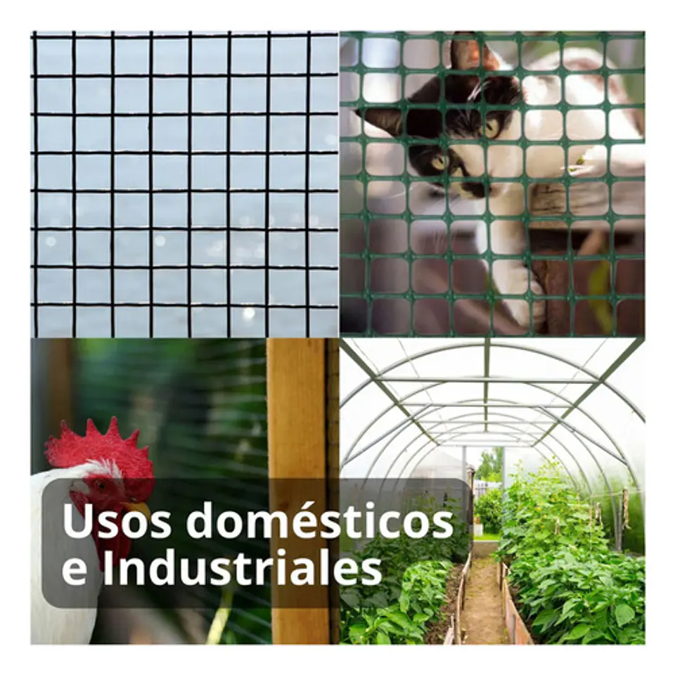 Malla Reja Cuadrada Plástica 16x16 mm - 1  mt Alto x 5m -10m- 15mt 30 Metros ( Rollo )  (varios colores) Agrosamario 5