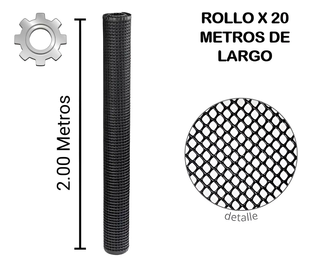 Malla Cafetera Plástica Negra Superior 4x4 mm - 2.0 mt Alto x 10, 20 y 30 Metros  Largo Agrosamario 6