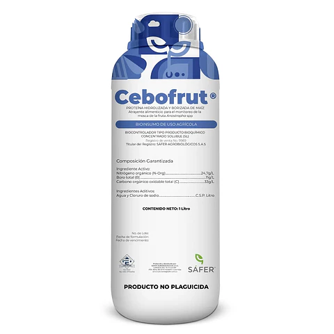 Cebofrut: Atrayente de Proteína Hidrolizada para Mosca | 1 Litro | Agrosamario