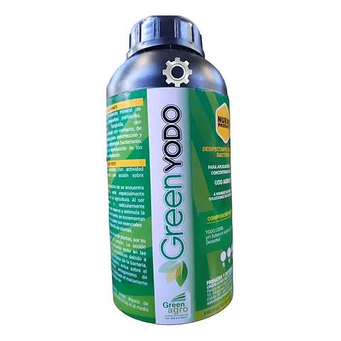 Green Yodo - Desinfectante y Bactericida Mineral | 1 Litro | Agrosamario