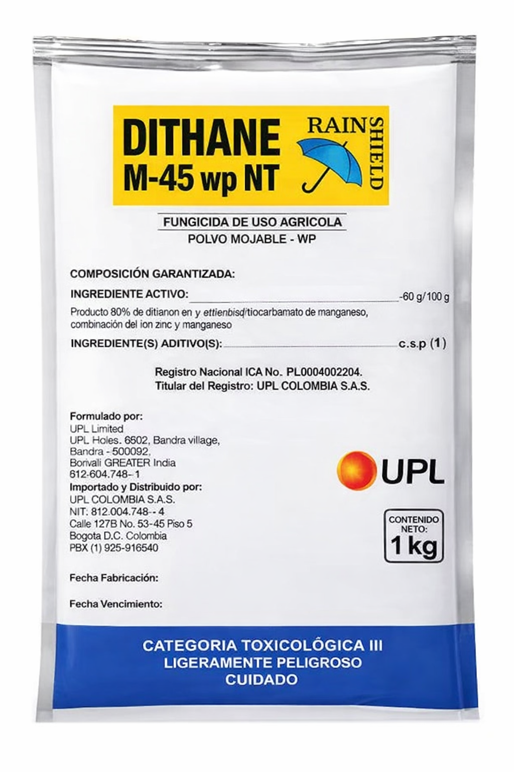 Dithane M-45 Mancozeb - Fungicida Preventivo Global | 1 Kilogramo | Agrosamario 1
