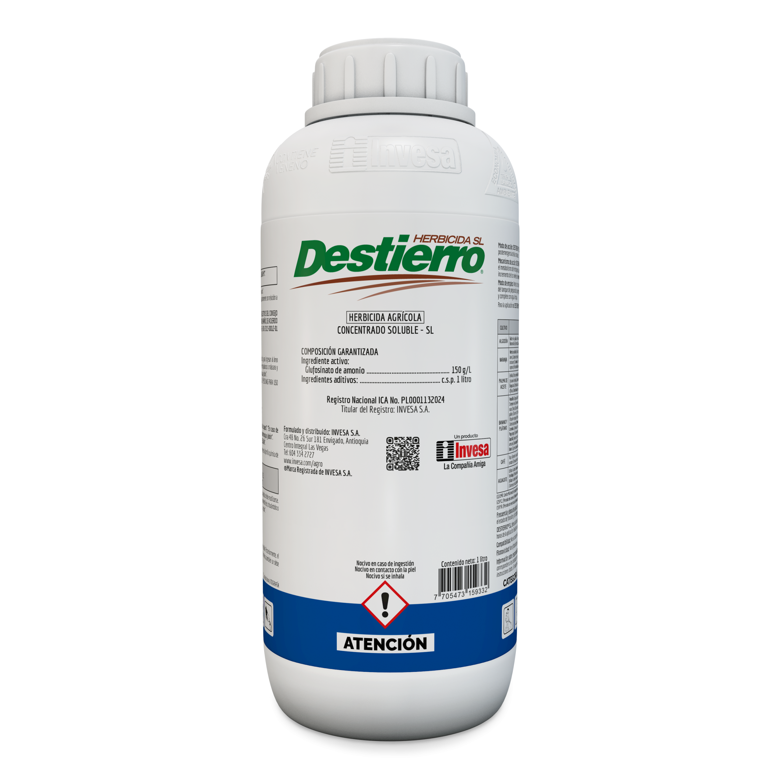 Destierro Glufosinato de Amonio 200 SL 1 Litro - Agrosamario 1