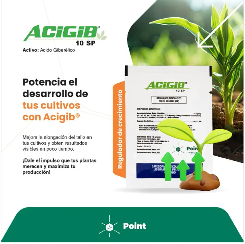 ACIGIB 10 SP (10 Gramos) – Hormona de crecimiento Alto Rendimiento Agrosamario  1