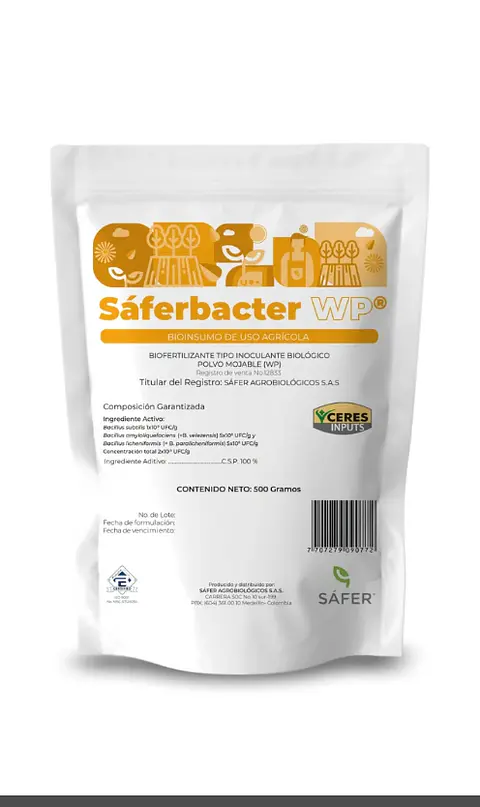 Sáferbacter WP® 1kg - Biofertilizante Inoculante Biológico