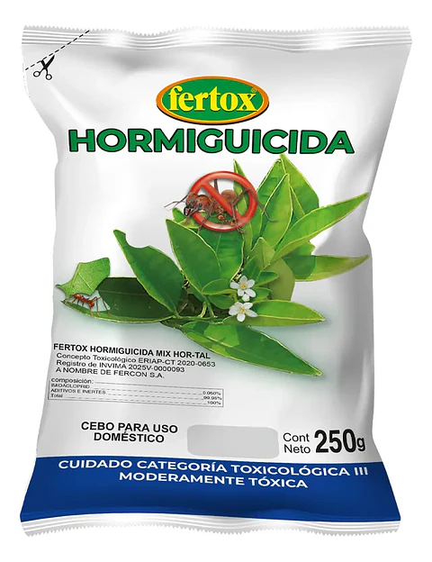 Fertox Hormiguicida (250g) – Cebo de Uso Doméstico y Agrícola Hormiga Arriera Agrosamario 