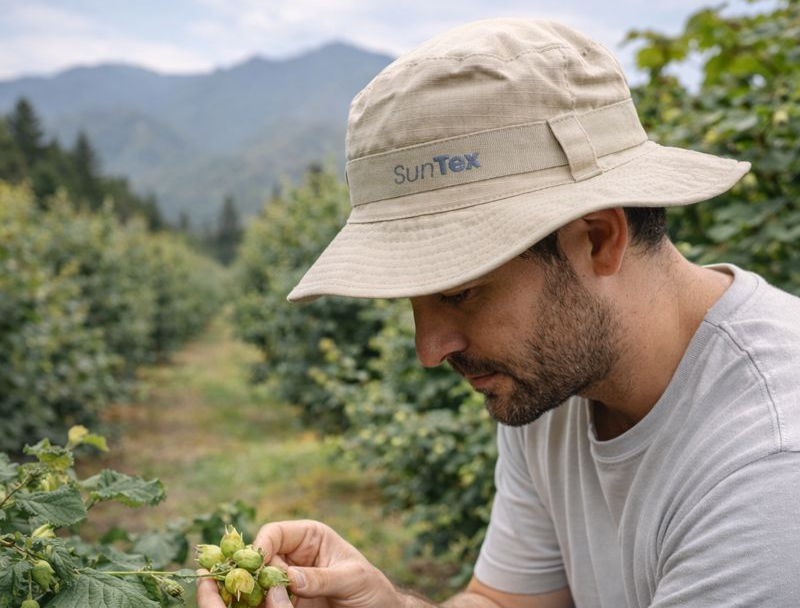 Sombrero con protección UV, cómodo y funcional para trabajo al aire libre