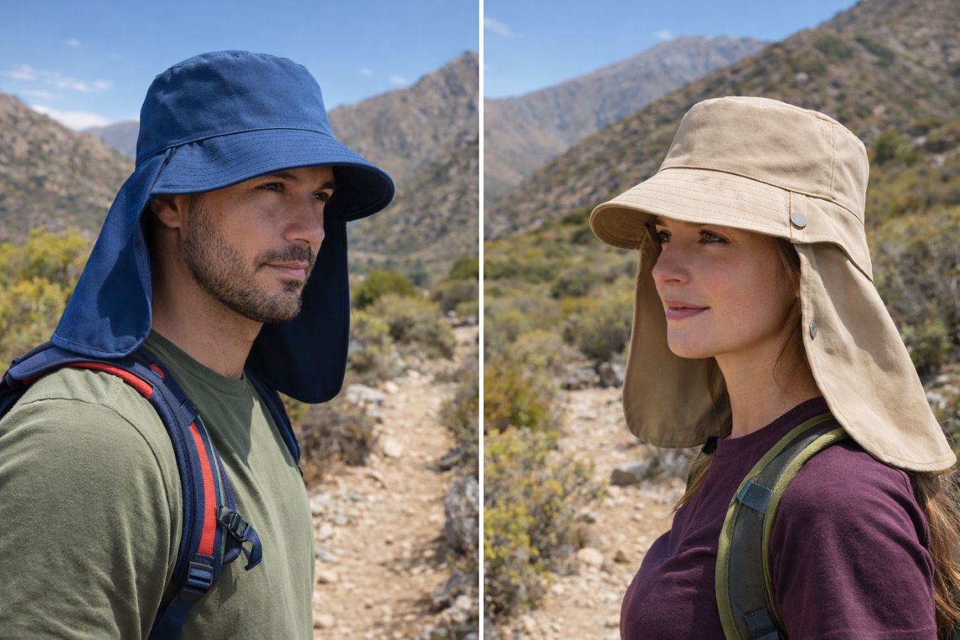 Gorro pescador con paño legionario para proteger de los rayos UV en todas las situaciones