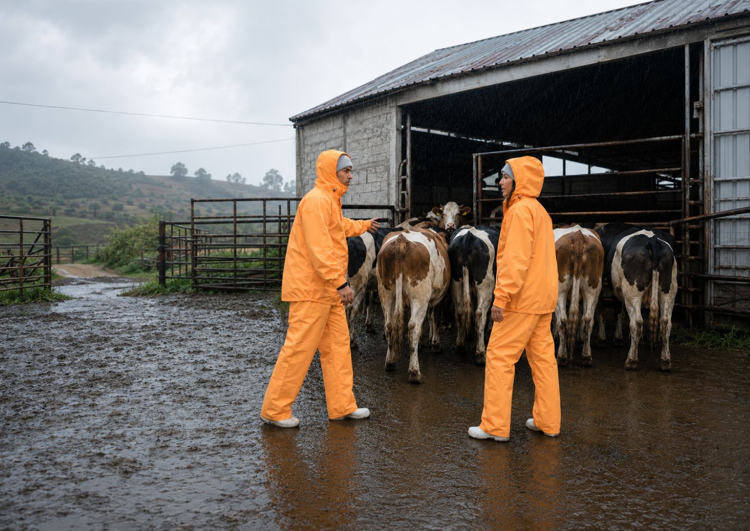 Conjunto Impermeable Aquatex: protección liviana para trabajar en exteriores bajo lluvia y viento