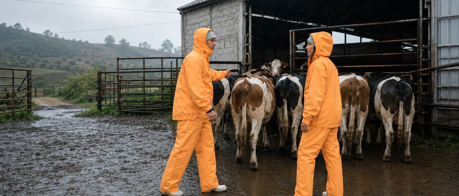 Conjunto Impermeable Aquatex: protección liviana para trabajar en exteriores bajo lluvia y viento