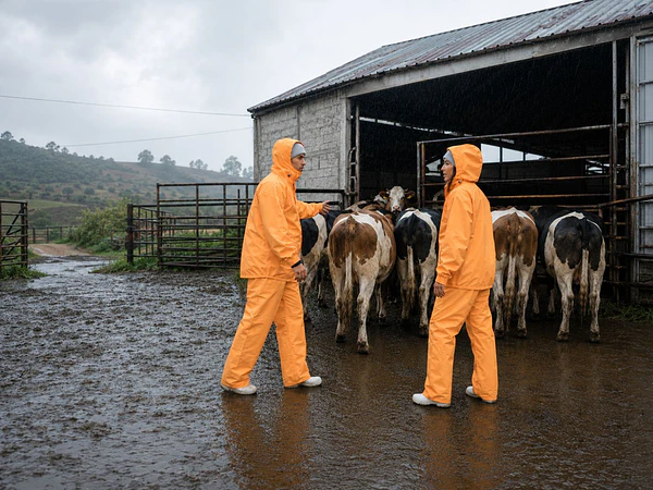 Conjunto Impermeable Aquatex: protección liviana para trabajar en exteriores bajo lluvia y viento