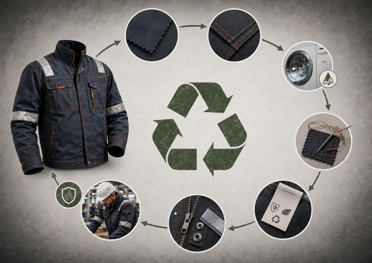 Diseño circular en ropa de trabajo: la sostenibilidad comienza antes de confeccionar