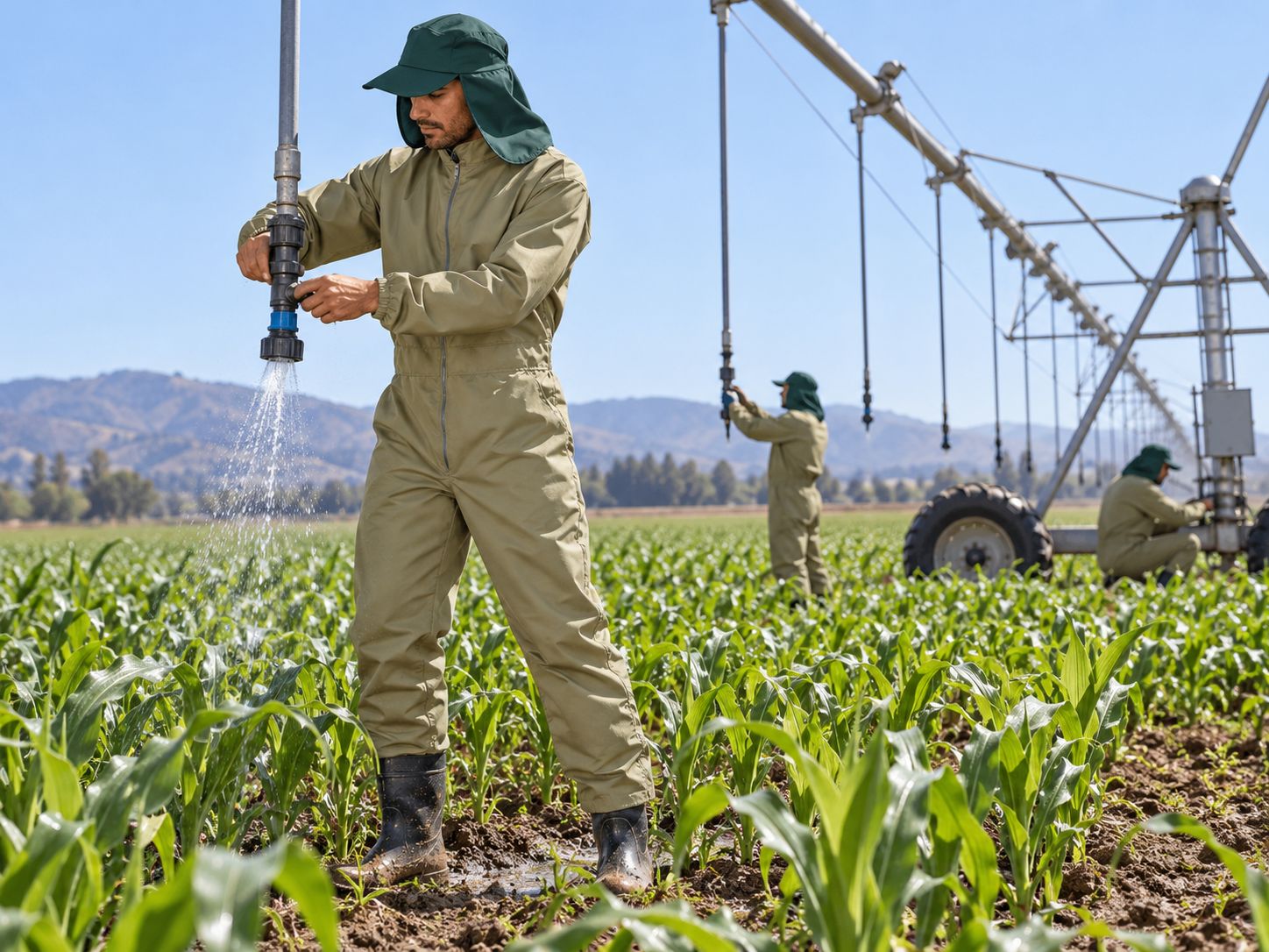 Primavera en el campo: un overol agrícola preparado para una temporada intensa actividad