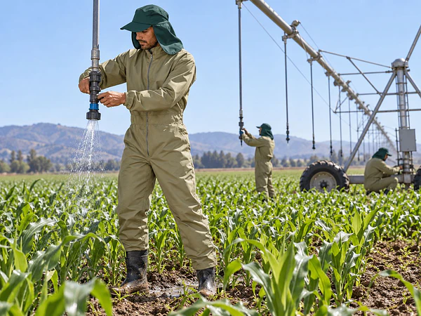 Primavera en el campo: un overol agrícola preparado para una temporada intensa actividad