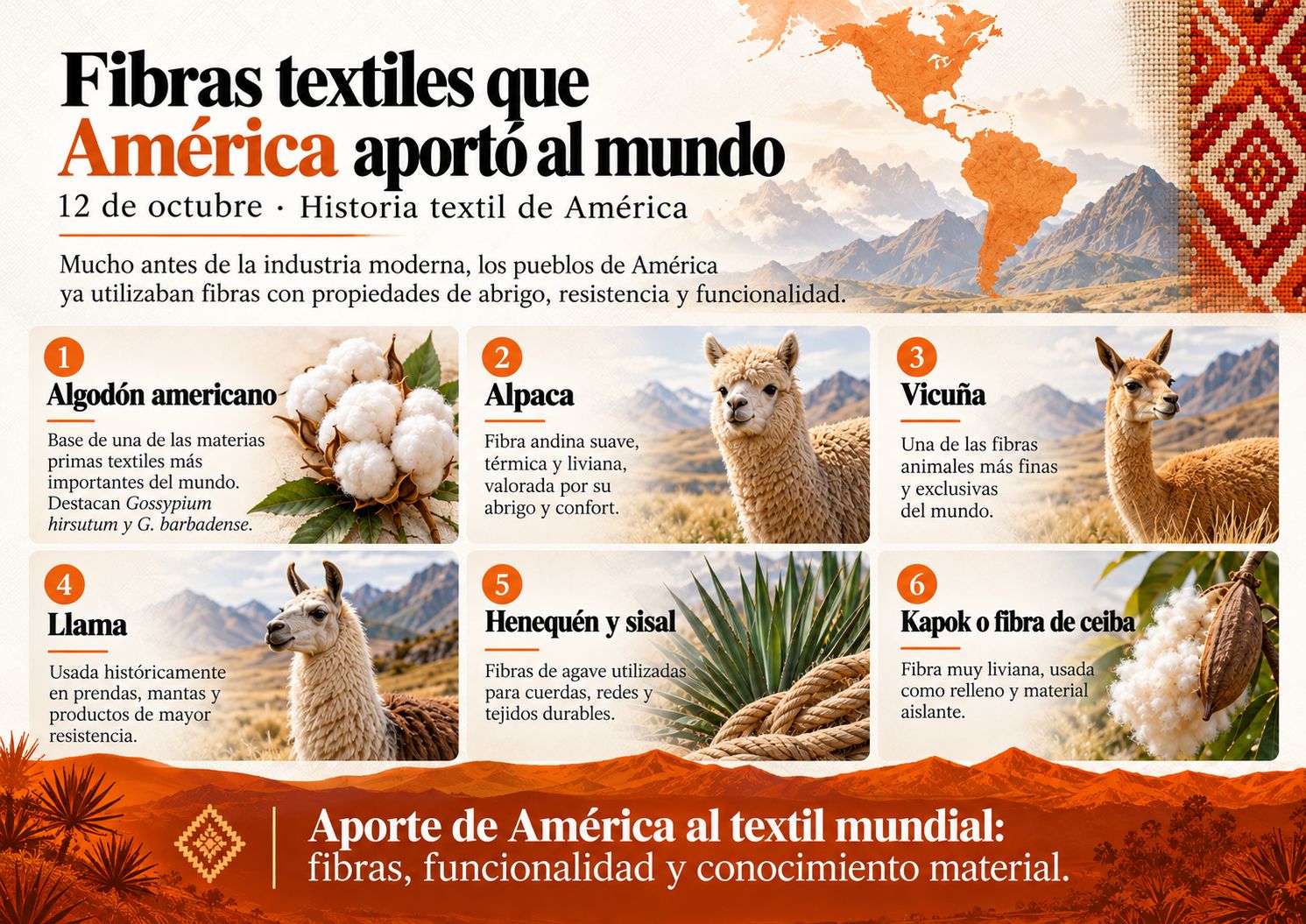 América también vistió al mundo: fibras textiles originarias del continente que transformaron la industria global