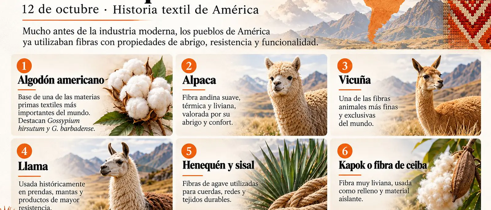 América también vistió al mundo: fibras textiles originarias del continente que transformaron la industria global