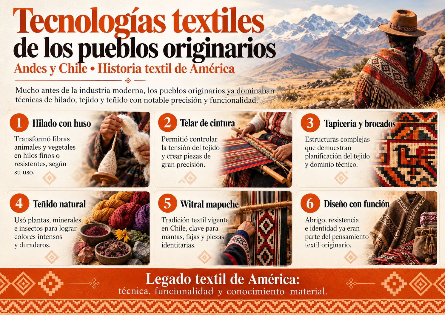 El conocimiento textil y la tecnología andina y chilena que anticipó la innovación en textiles