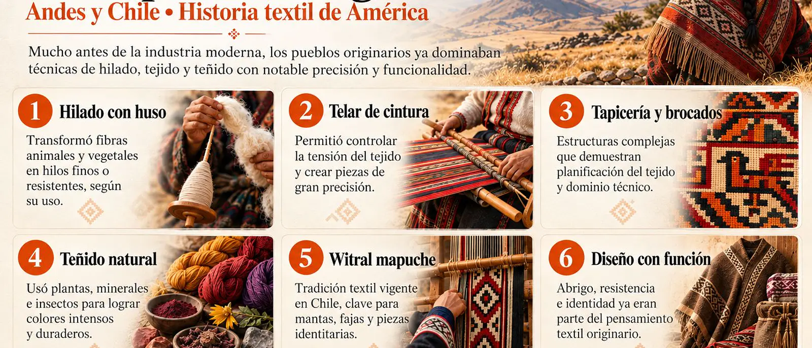 El conocimiento textil y la tecnología andina y chilena que anticipó la innovación en textiles