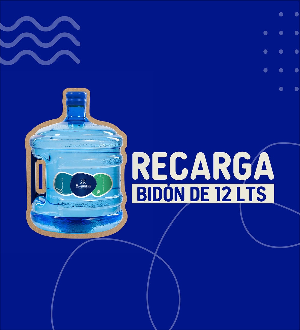 Recarga 12 litros Agua Purificada