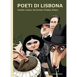 Livro Poeti de Lisbona - Camões,  Cesário, Sá-Carneiro,  Florbela, Pessoa