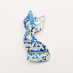 Pregadeira Gato Azulejo 