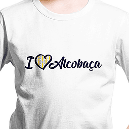 T-shirt "I Love Alcobaça" Branca Criança