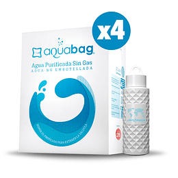  Pack 4 cajas Agua Purificada 20 lts Bag In Box y lleva 1 botella reutilizable Join The Pipe $ 18.700