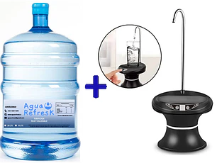 PROMO 1 Bidón de 20 Lts con Recarga + 1 Bomba Fuente USB (incluye el bidón)