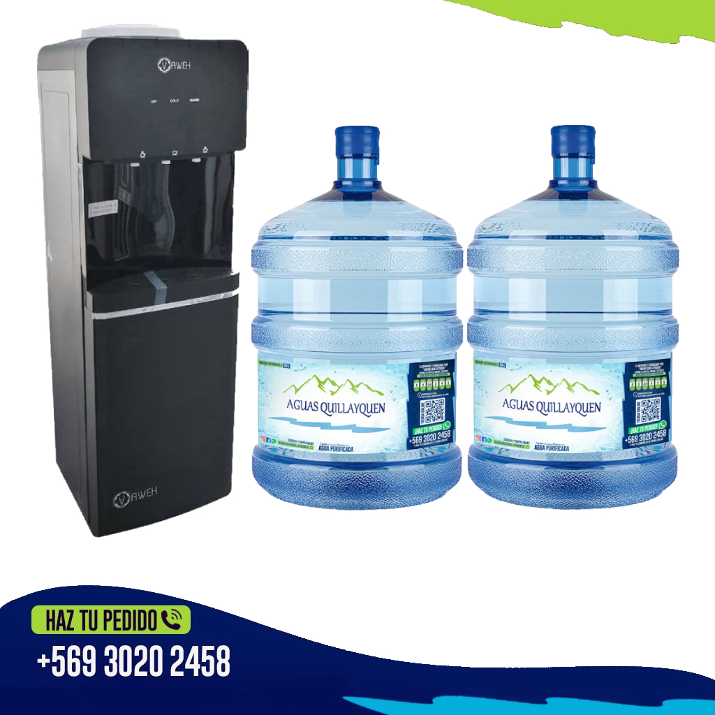 Dispensador eléctrico premium con compresor, incluye 2 Botellones 20 Litros Gratis