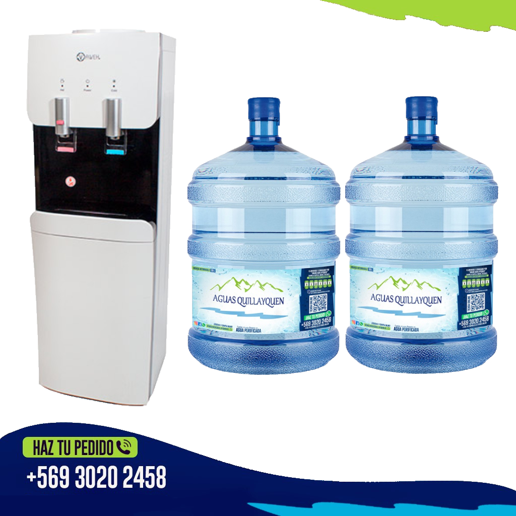 Dispensador eléctrico con ventilador, incluye 2 Botellones 20 Litros Gratis