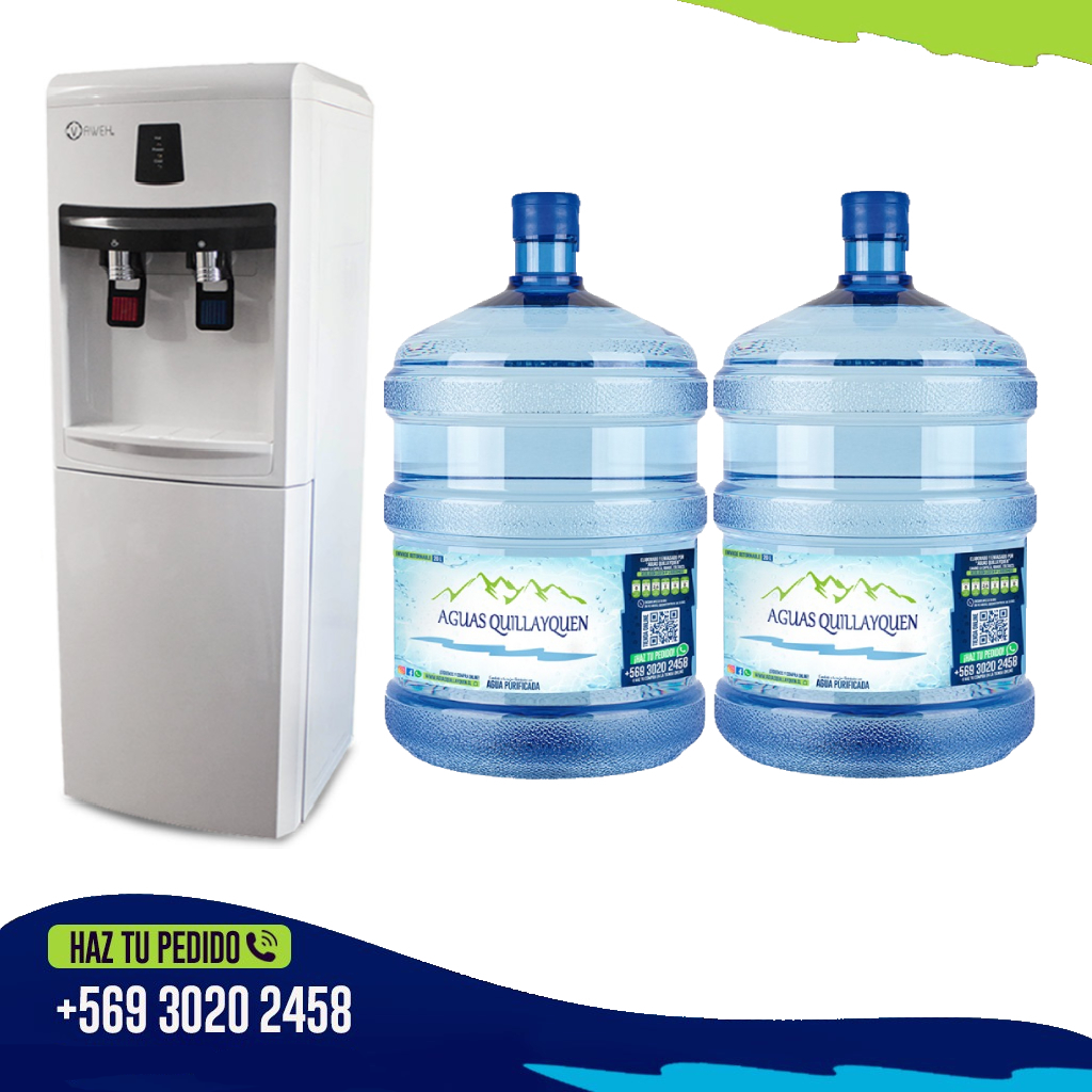 Dispensador eléctrico con compresor, incluye 2 Botellones 20 Litros Gratis