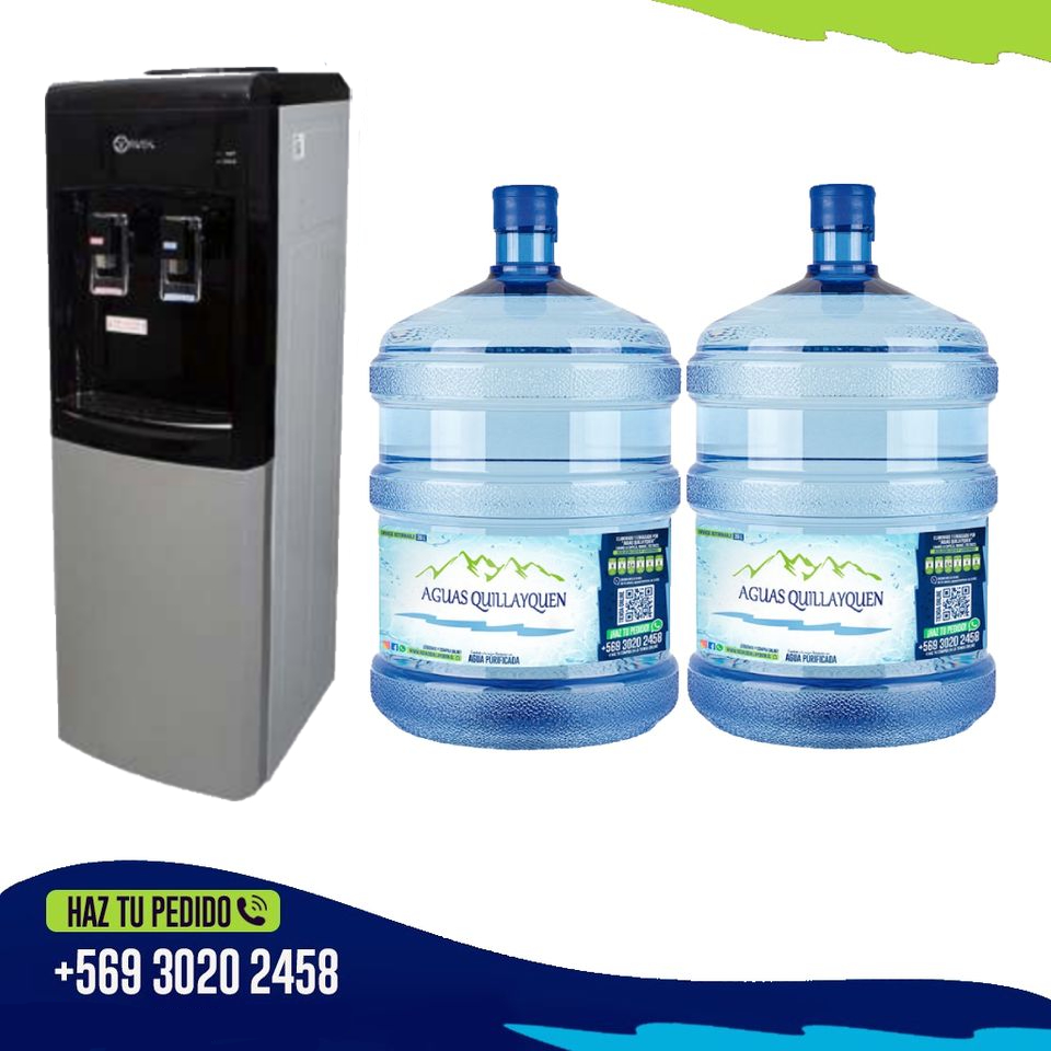 Dispensador eléctrico con compresor, incluye 2 Botellones 20 Litros Gratis