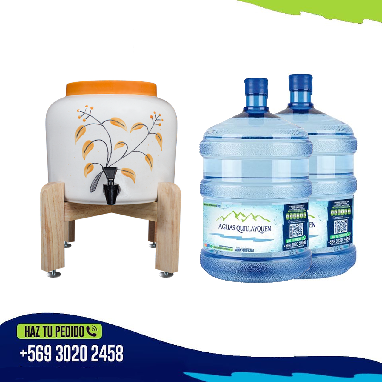 Dispensador Cerámico OP1, Incluye 2 Botellones 20L Gratis